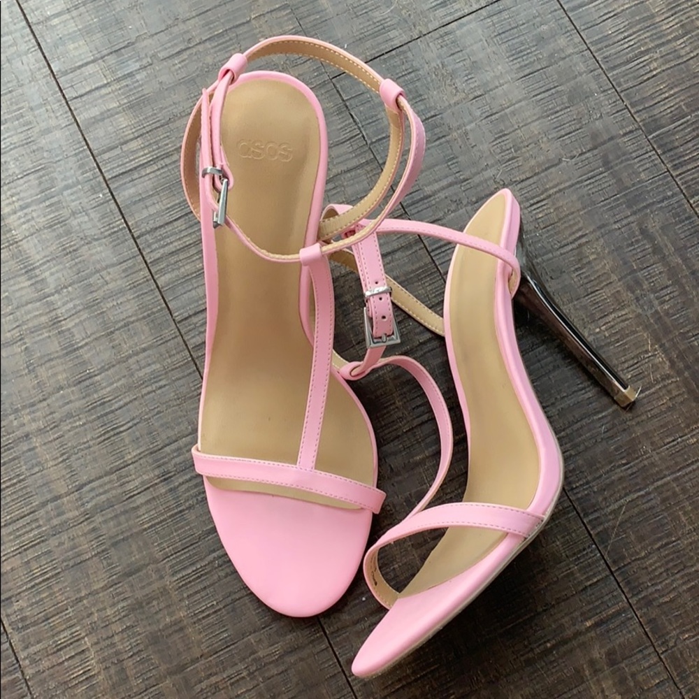 ASOS Pink/Chrome Heel